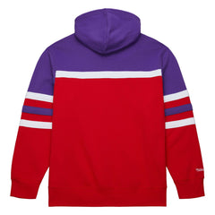 Mitchell & Ness Toronto Raptors Head Coach Pullover Hoodie Red/Purple