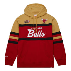 Mitchell & Ness Chicago Bulls Head Coach Pullover Hoodie Red/Gold