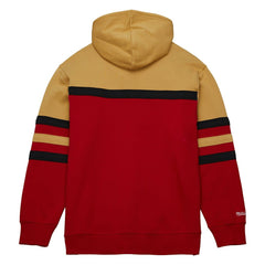 Mitchell & Ness Chicago Bulls Head Coach Pullover Hoodie Red/Gold