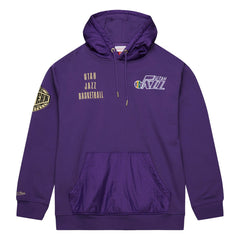 Mitchell & Ness Utah Jazz Team OG 2.0 Vintage Logo Fleece Pullover Hoodie Purple