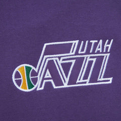 Mitchell & Ness Utah Jazz Team OG 2.0 Vintage Logo Fleece Pullover Hoodie Purple