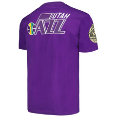 Mitchell & Ness Utah Jazz Hardwood Classics Team OG 2.0 Premium Vintage Logo T-Shirt Purple