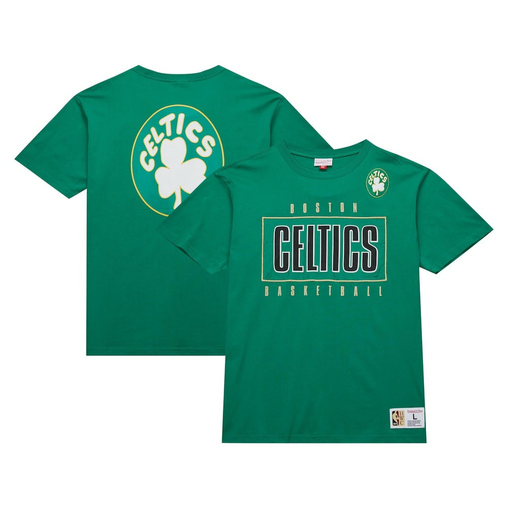 Mitchell & Ness Boston Celtics Hardwood Classics Team OG 2.0 Premium Vintage Logo T-Shirt Kelly Green