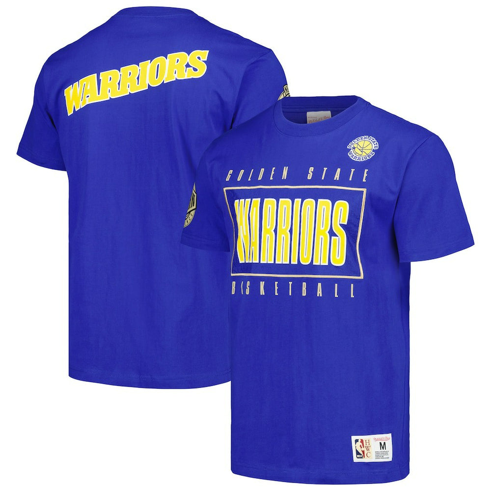Mitchell & Ness Golden State Warriors Hardwood Classics Team OG 2.0 Premium Vintage Logo T-Shirt Royal