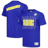 Mitchell & Ness Golden State Warriors Hardwood Classics Team OG 2.0 Premium Vintage Logo T-Shirt Royal