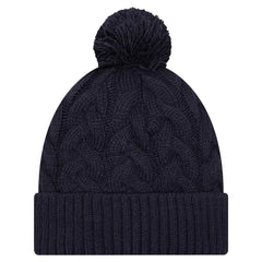 Dallas Cowboys New Era Women's Cable Knit Hat with Pom - Navy - NFL