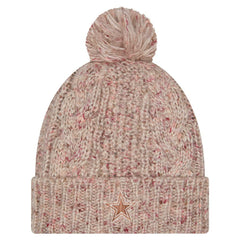 Dallas Cowboys New Era Women's Trendy Tone Cuffed Knit Hat with Pom - Stone - NFL