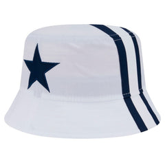 Dallas Cowboys New Era Helmet Bucket Hat - White - NFL