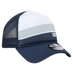 Dallas Cowboys New Era Youth Sport Night Color Block 9FORTY A-Frame Trucker Adjustable Hat - White/Navy - NFL