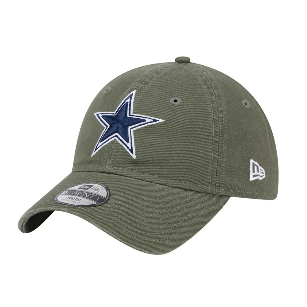 Dallas Cowboys New Era Youth Main 9TWENTY Adjustable Hat - Olive - NFL