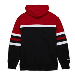 Chicago Blackhawks Mitchell & Ness Head Coach Pullover Hoodie - Black/Red | NHL Clearance