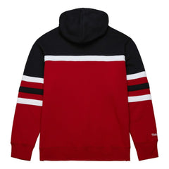 Detroit Red Wings Mitchell & Ness Head Coach Pullover Hoodie - Red/Black | NHL Lifestyle