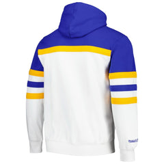 St. Louis Blues Mitchell & Ness Head Coach Pullover Hoodie - White/Blue | NHL near me