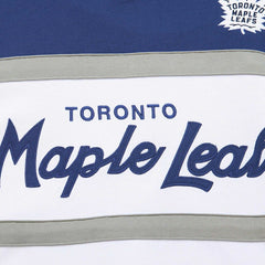 Toronto Maple Leafs Mitchell & Ness Head Coach Pullover Hoodie - White/Blue | NHL Lifestyle