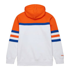 New York Islanders Mitchell & Ness Head Coach Pullover Hoodie - White/Orange | NHL discount