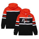 Philadelphia Flyers Mitchell & Ness Head Coach Pullover Hoodie - Black/Orange | NHL Lifestyle