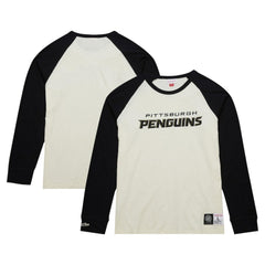 Pittsburgh Penguins Mitchell & Ness Legendary Slub Vintage Raglan Long Sleeve T-Shirt - Cream | NHL near me