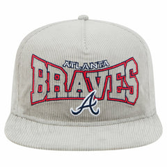 New Era Atlanta Braves Gray Corduroy Golfer Snapback Hat Outlet