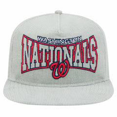 New Era Washington Nationals Gray Corduroy Golfer Snapback Hat Outlet