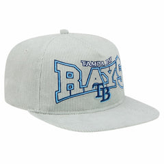 New Era Tampa Bay Rays Gray Corduroy Golfer Snapback Hat for sale