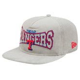 New Era Texas Rangers Gray Corduroy Golfer Snapback Hat Outlet