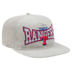 New Era Texas Rangers Gray Corduroy Golfer Snapback Hat Outlet