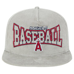 New Era Los Angeles Angels Gray Corduroy Golfer Snapback Hat Outlet
