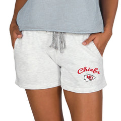 Kansas City Chiefs Concepts Sport Women's Mainstream Terry Lounge Shorts - Oatmeal - NFL