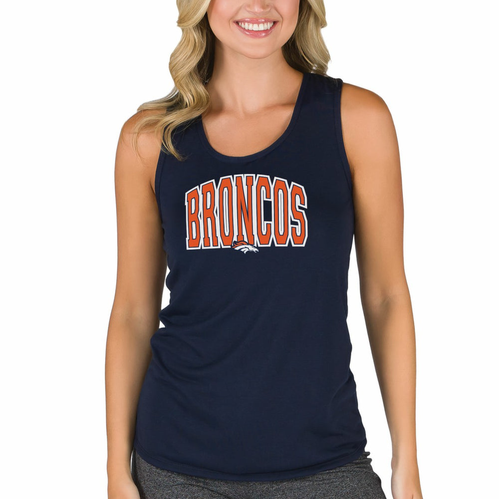 Denver Broncos Concepts Sport Women's Marathon Racer Back Tank Top - Navy - NFL