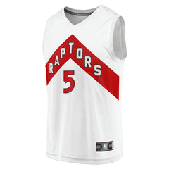 Fanatics Immanuel Quickley Toronto Raptors Fast Break Player Jersey Association Edition White