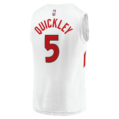 Fanatics Immanuel Quickley Toronto Raptors Fast Break Player Jersey Association Edition White