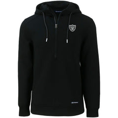 Las Vegas Raiders Cutter & Buck Primary Mark Roam Eco Recycled Half-Zip Pullover Hoodie - Black - NFL