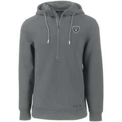 Las Vegas Raiders Cutter & Buck Primary Mark Roam Eco Recycled Half-Zip Pullover Hoodie - Gray - NFL