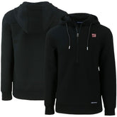 New York Giants Cutter & Buck Primary Mark Roam Eco Recycled Half-Zip Pullover Hoodie - Black - NFL
