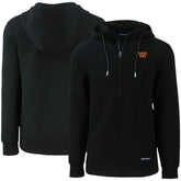Washington Commanders Cutter & Buck Primary Mark Roam Eco Recycled Half-Zip Pullover Hoodie - Black - NFL