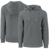 Buffalo Bills Cutter & Buck Primary Mark Roam Eco Recycled Half-Zip Pullover Hoodie - Gray - NFL