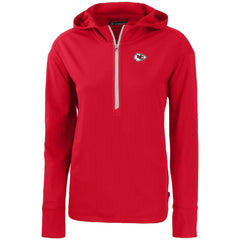 Kansas City Chiefs Cutter & Buck Women's Primary Mark Daybreak Eco Recycled Half-Zip Hoodie - Red - NFL