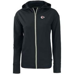 Kansas City Chiefs Cutter & Buck Women's Primary Mark Daybreak Eco Recycled Full-Zip Hoodie - Black - NFL