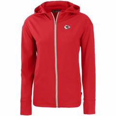 Kansas City Chiefs Cutter & Buck Women's Primary Mark Daybreak Eco Recycled Full-Zip Hoodie - Red - NFL