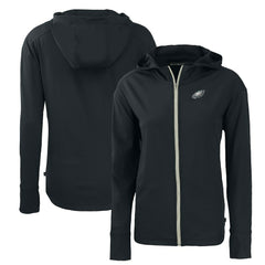 Philadelphia Eagles Cutter & Buck Women's Primary Mark Daybreak Eco Recycled Full-Zip Hoodie - Black - NFL