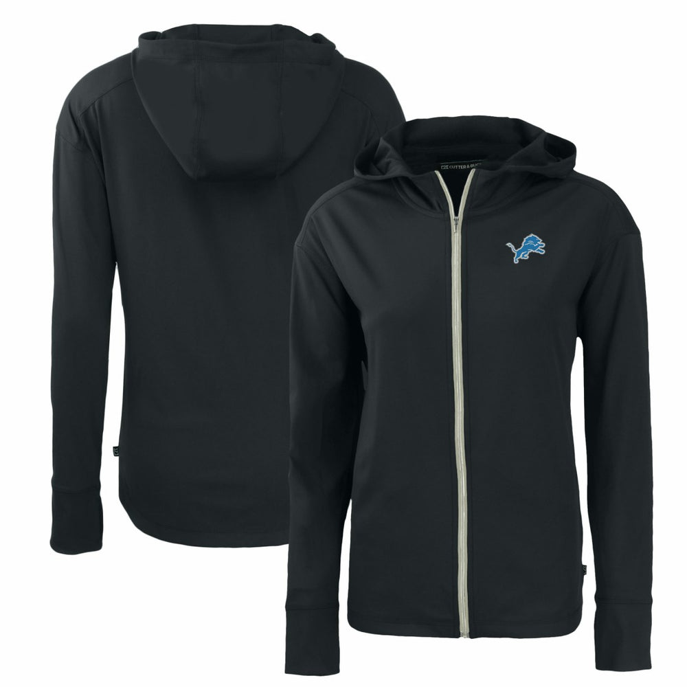 Detroit Lions Cutter & Buck Women's Primary Mark Daybreak Eco Recycled Full-Zip Hoodie - Black - NFL