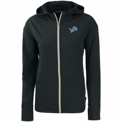Detroit Lions Cutter & Buck Women's Primary Mark Daybreak Eco Recycled Full-Zip Hoodie - Black - NFL