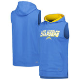 Los Angeles Chargers MSX by Michael Strahan Captain Sleeveless Hoodie T-Shirt - Powder Blue - NFL