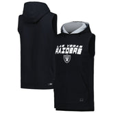 Las Vegas Raiders MSX by Michael Strahan Captain Sleeveless Hoodie T-Shirt - Black - NFL