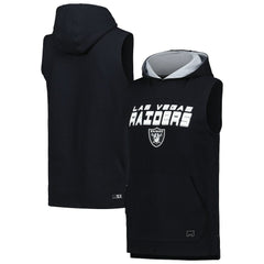 Las Vegas Raiders MSX by Michael Strahan Captain Sleeveless Hoodie T-Shirt - Black - NFL