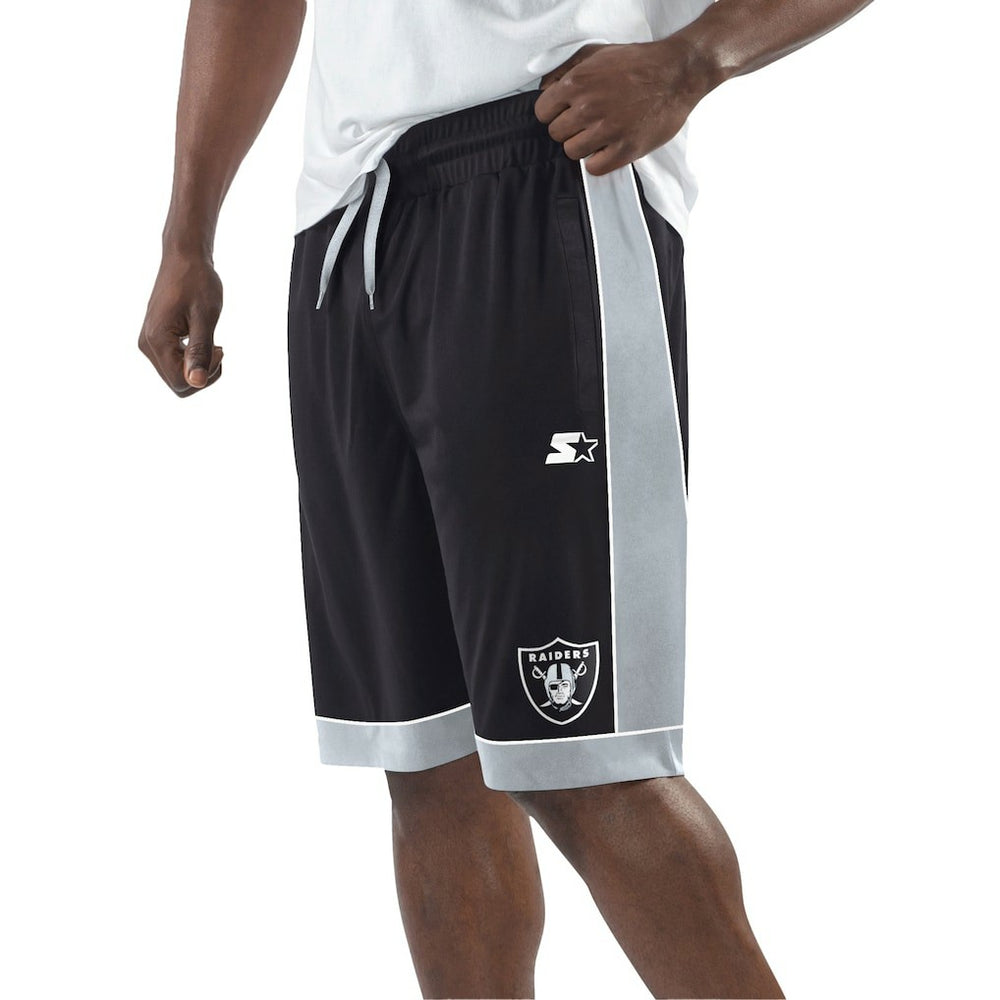 Las Vegas Raiders Starter Fan Favorite Fashion Shorts - Black/Silver - NFL