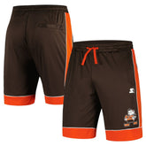 Cleveland Browns Starter Vintage Fan Favorite Shorts - Brown/Orange - NFL