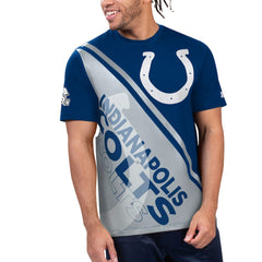 Indianapolis Colts Starter Finish Line Extreme Graphic T-Shirt - Royal/White - NFL
