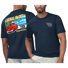Tennessee Titans Margaritaville Licensed to Chill T-Shirt - Navy - NFL