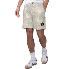Las Vegas Raiders Margaritaville Sandwashed Monstera Print Amphib Shorts - Gray - NFL